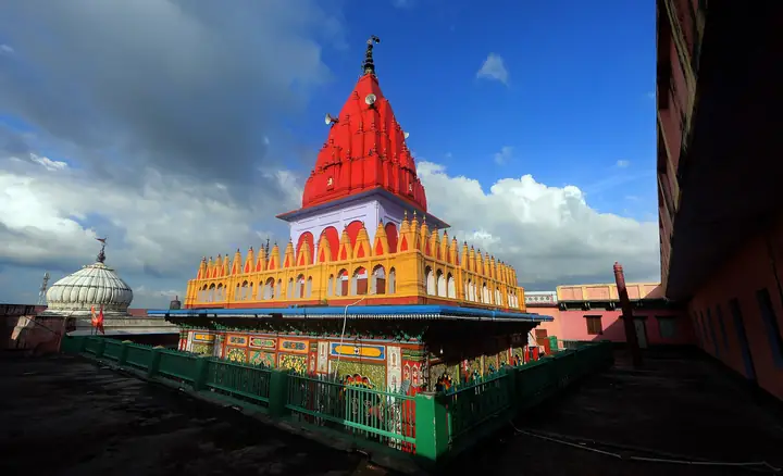 Hanuman Garhi temple under a blue sky, Ayodhya